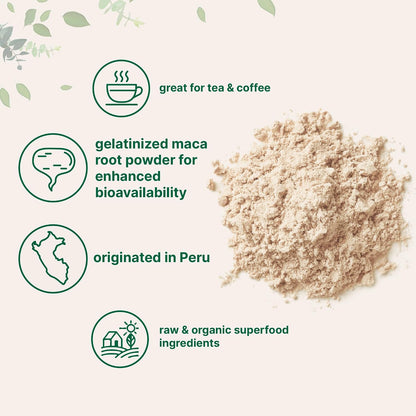 Micro Ingredients Organic Maca Root Powder, 2 Pound, Gelatinized for Better Absorption, Rich in Antioxidants, No GMOs, Vegan Friendly and Peru Origin