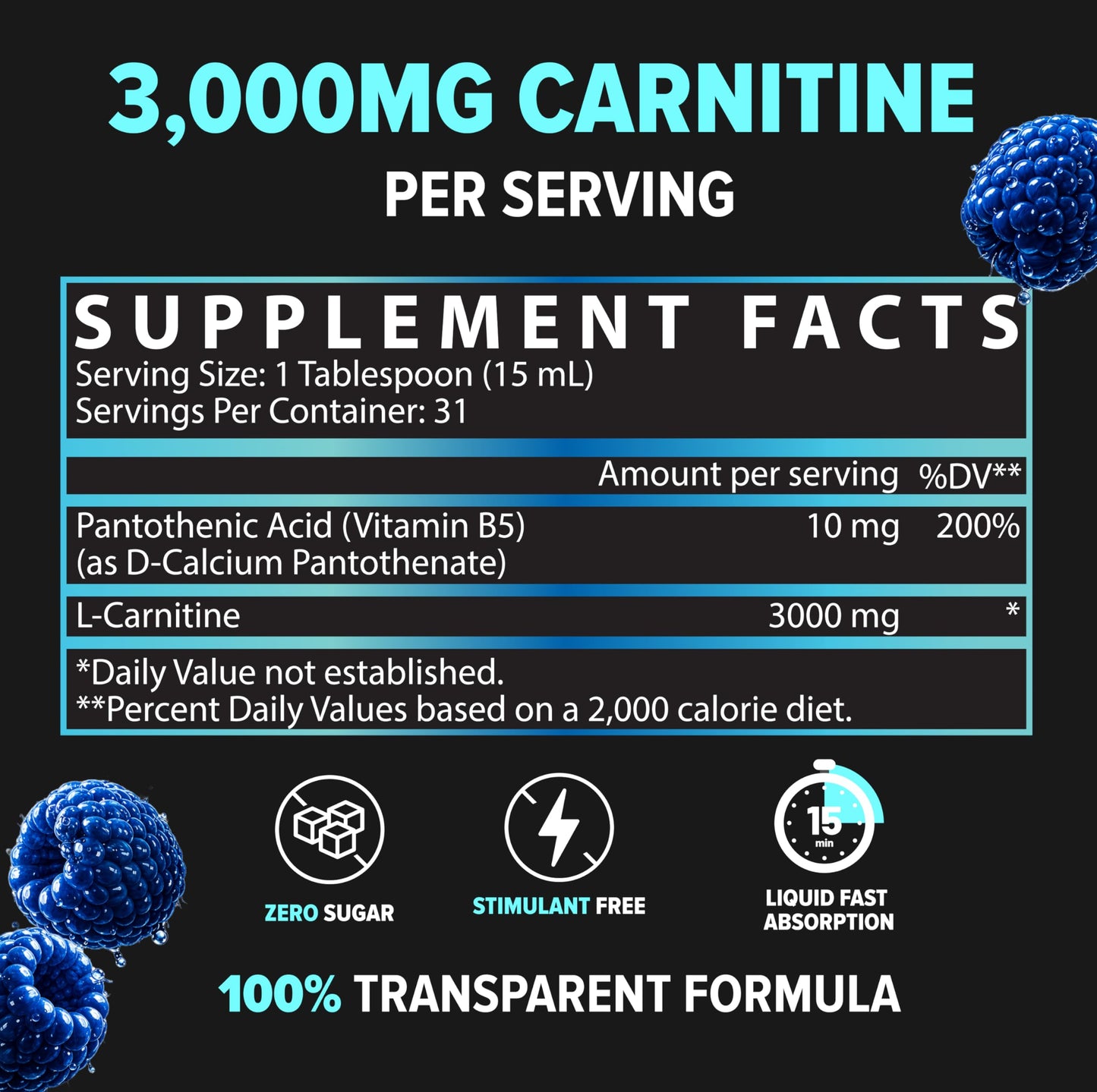 Nutrex Research L Carnitine 3000 - Clinically Dosed L-Carnitine Liquid for Energy, Metabolism & Muscle Recovery - Delicious Strawberry Watermelon - No Sugar, No Carbs, No Stimulants - 31 Servings