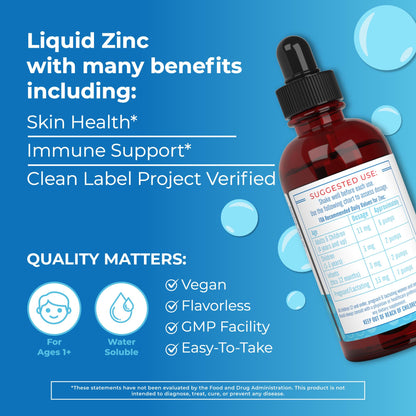 MaryRuth Organics Zinc Supplements for Immune Support, Ionic Zinc for Kids & Adults