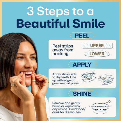 Lumineux Teeth Whitening Strips 9 Treatments – Peroxide Free - Enamel Safe for Whiter Teeth - Whitening Without The Sensitivity - Dentist Formulated and Certified Non-Toxic - Sensitivity Free