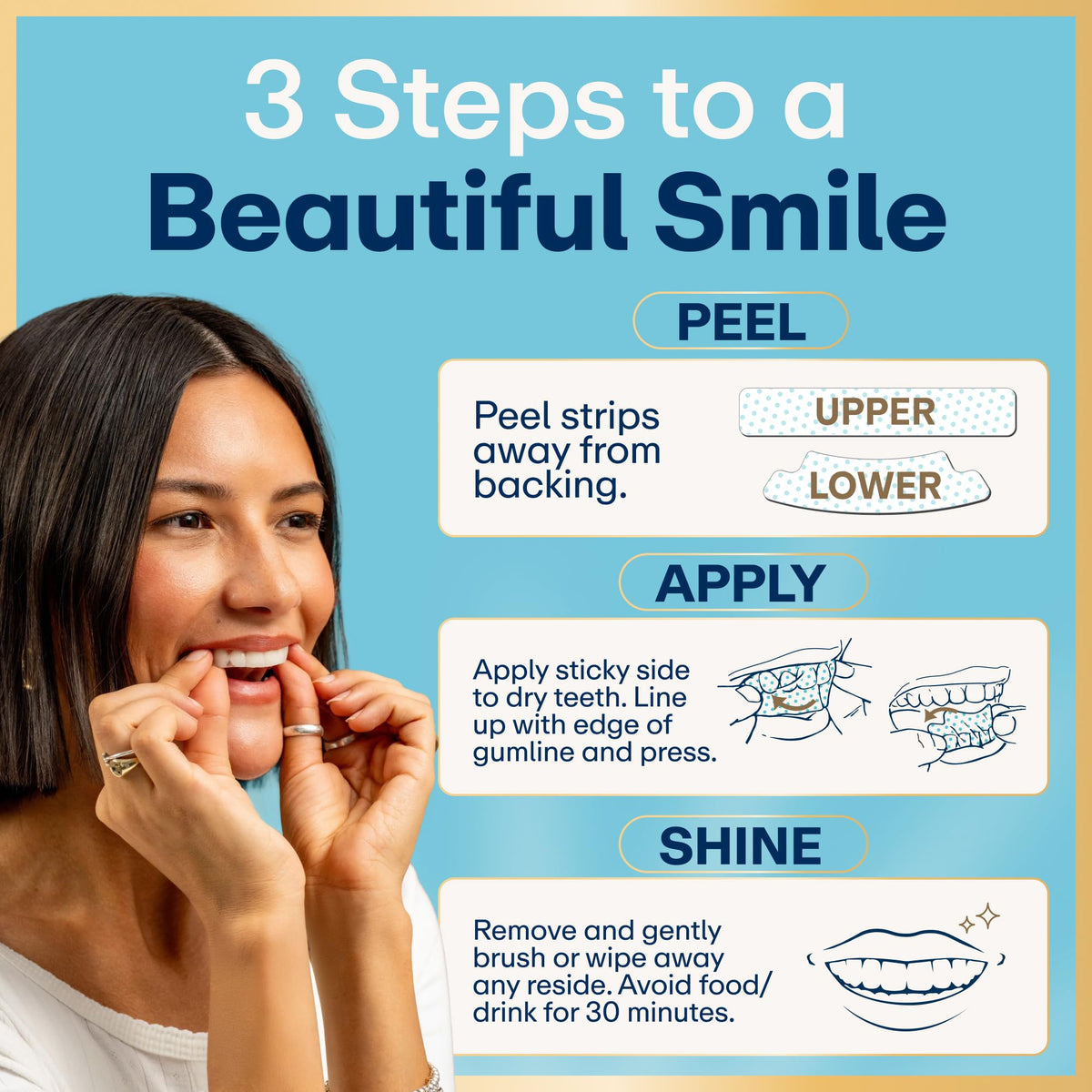 Lumineux Whitening Starter Set, 7 Strip Treatments & Toothpaste 2 Pack