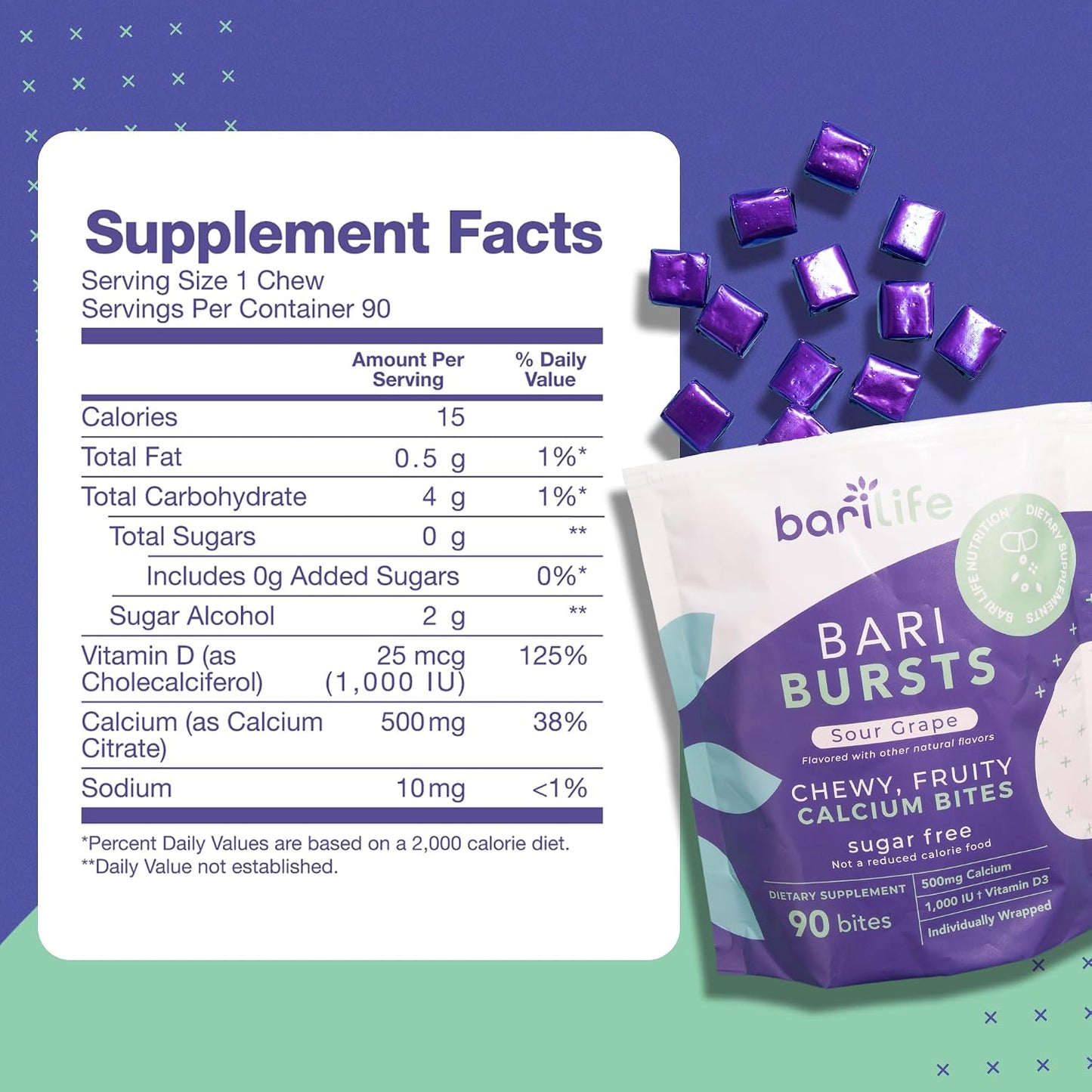 Bari Life Post-Op, Gastric Sleeve, Gastric Bypass Vitamin and Supplement Starter Kit (Grape)