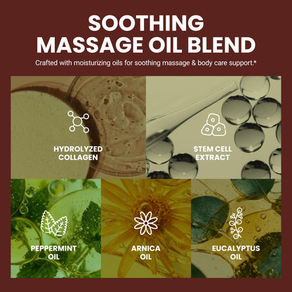 Anti Cellulite Massage Oil for Massage Therapy with Collagen (8 Fl Oz)