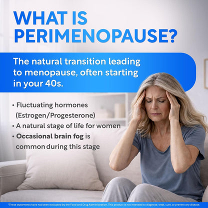 Brain Fog Supplement for Women – Memory & Focus Support for Perimenopause and Menopause – Cognitive Support with Phosphatidylserine, CognatiQ & L-Theanine – Brain Health Capsules – 60 Count