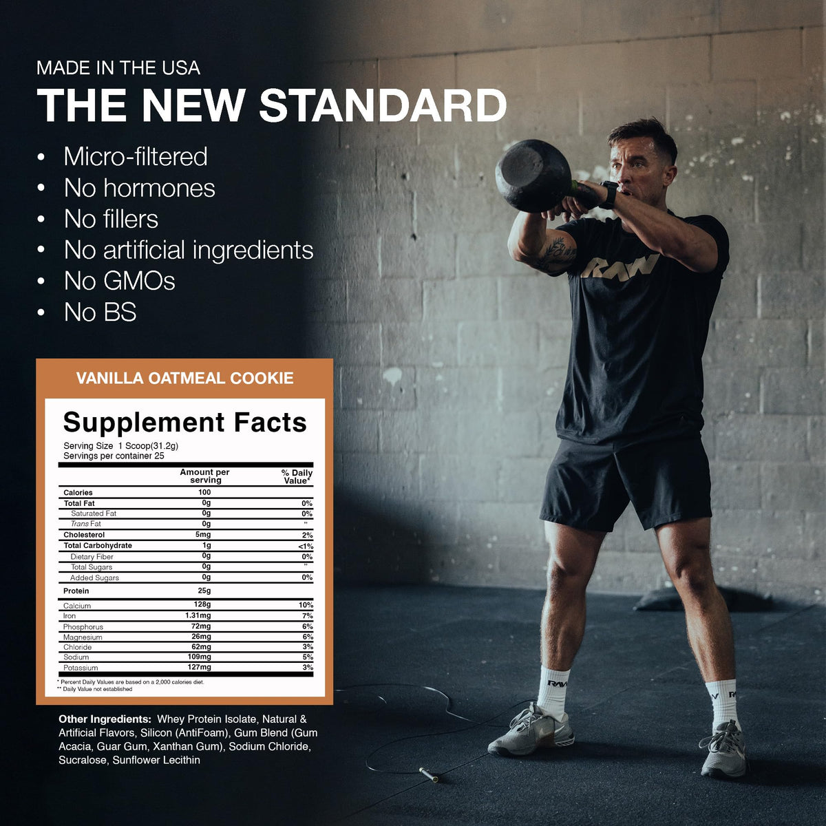 RAW Whey Isolate Protein Powder & Essential Pre-Workout Powder Bundle (Vanilla Oatmeal