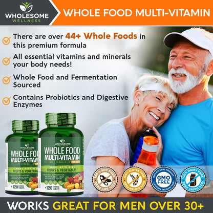 Organic Probiotics 100 Billion CFU, Dr Formulated for Women and Men + Whole Food Multivitamin for Men, Natural Multi Vitamins, Minerals, Organic Extracts Bundle