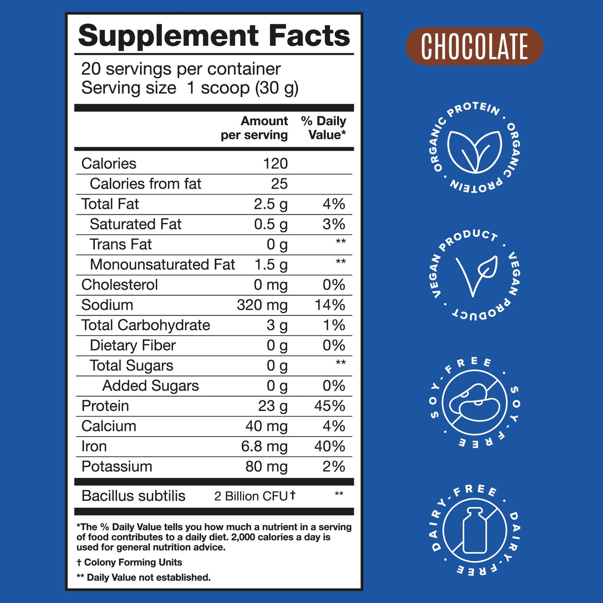 BIRDMAN Falcon Vegan Protein Powder Organic, Stevia & Sugar Free, Plant Based Protein