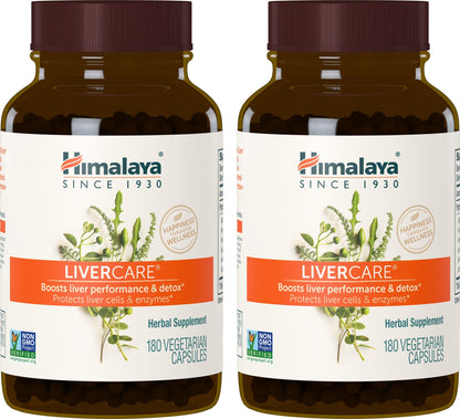 Himalaya LiverCare For Liver Support, 375 mg, 180 Capsules, 90 Day Supply