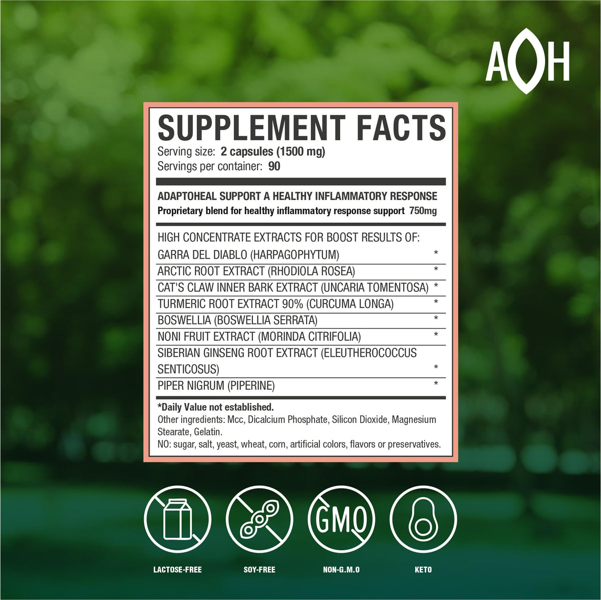 ADAPTOHEAL Inflammoff Botanical Blend - Turmeric and Rhodiola, 90 Capsules
