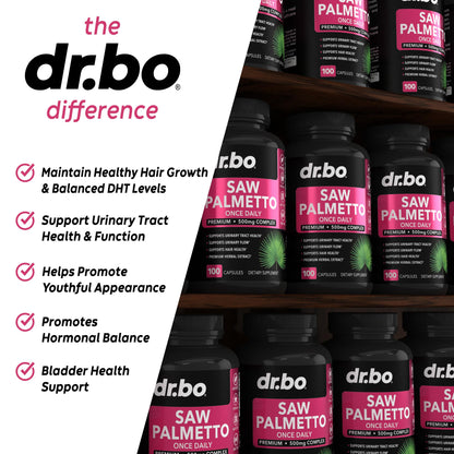 Saw Palmetto for Women Hair Loss - DHT Blocker for Women Hair Growth Plus Bladder