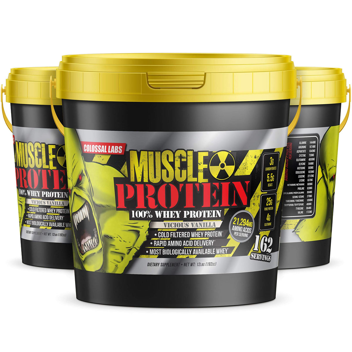 COLOSSAL LABS Muscle Protein Whey Powder [12 lbs/Pack of 1]–Chocolate Protein