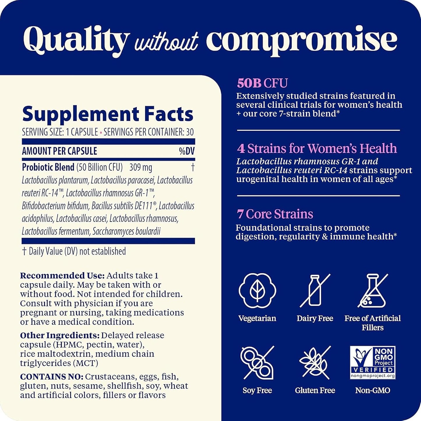 Enzymedica SubCulture Women's Probiotic, 50B CFU, Gut Support, 30 Caps | Helps Maintain Healthy Vaginal Flora & Urinary Tract Balance