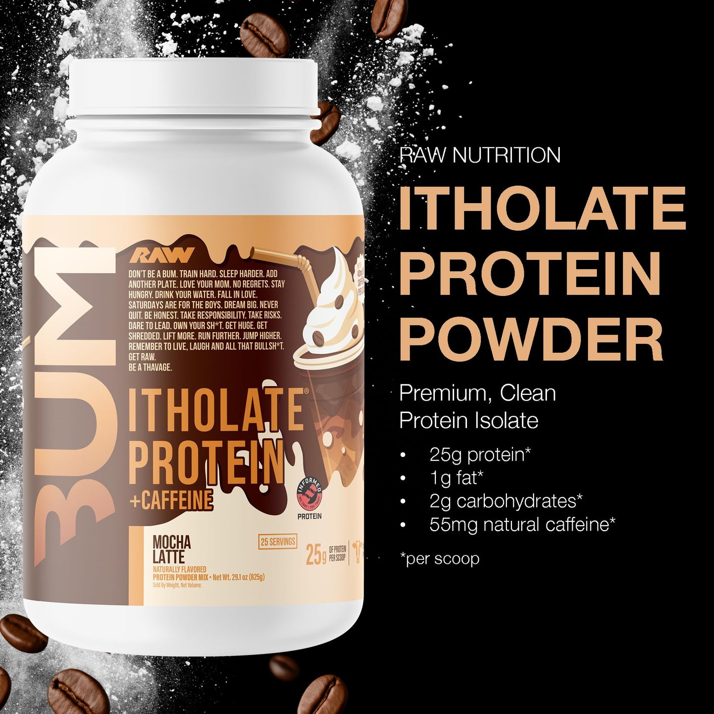 RAW Whey Isolate Protein Powder, Vanilla Oatmeal Cookie (CBUM Itholate Protein) - 100% Grass-Fed Sports Nutrition for Muscle Growth & Recovery - Low-Fat, Low Carb, Naturally Flavored - 25 Servings