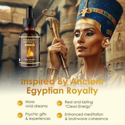 Pineal Gland Supplement Bundle, 24K Ormus Gold Drops & Sacred Botanical Capsules Third Eye Awakening, Anti-Aging, Spiritual Activation & Deep Cellular Renewal, Pharaoh's Nectar + Genesis Revival