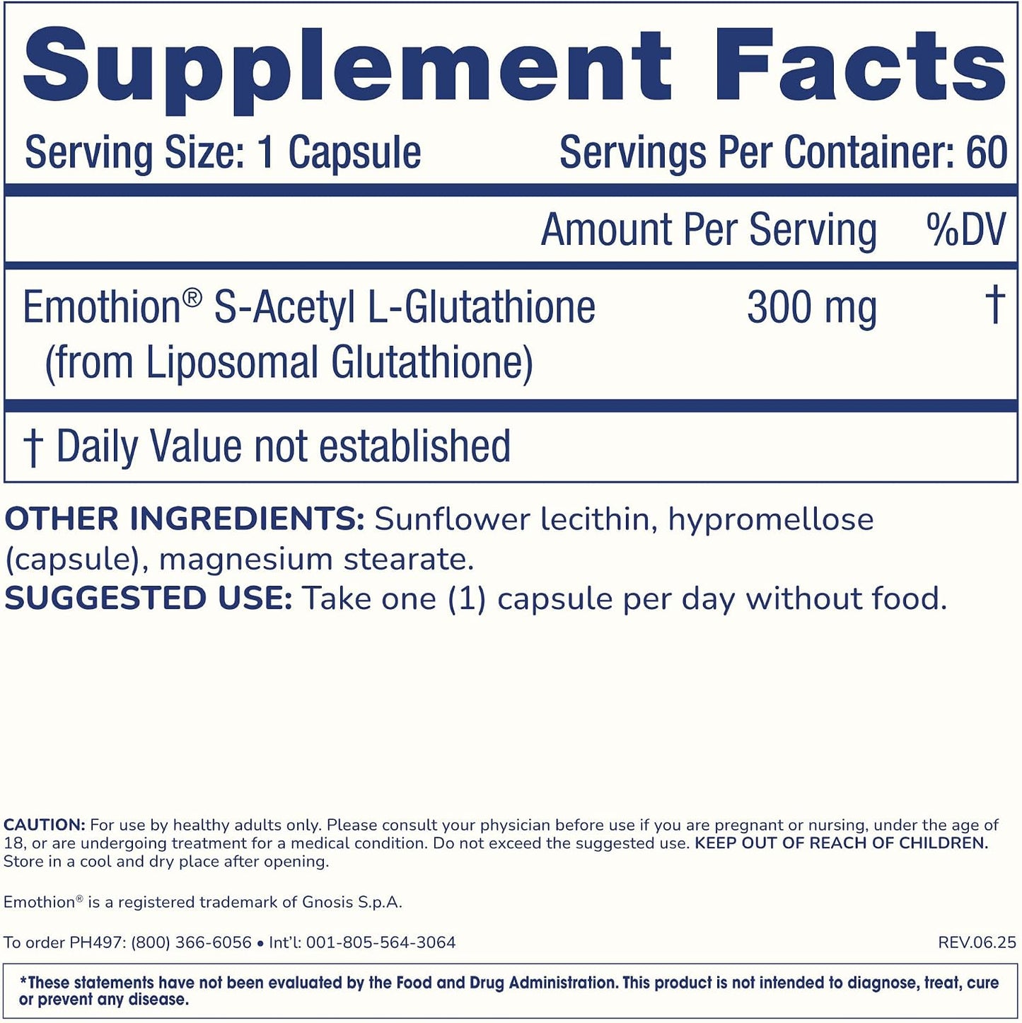 ProHealth S-Acetyl Glutathione (Emothion™) (300 mg - 60 Capsules)