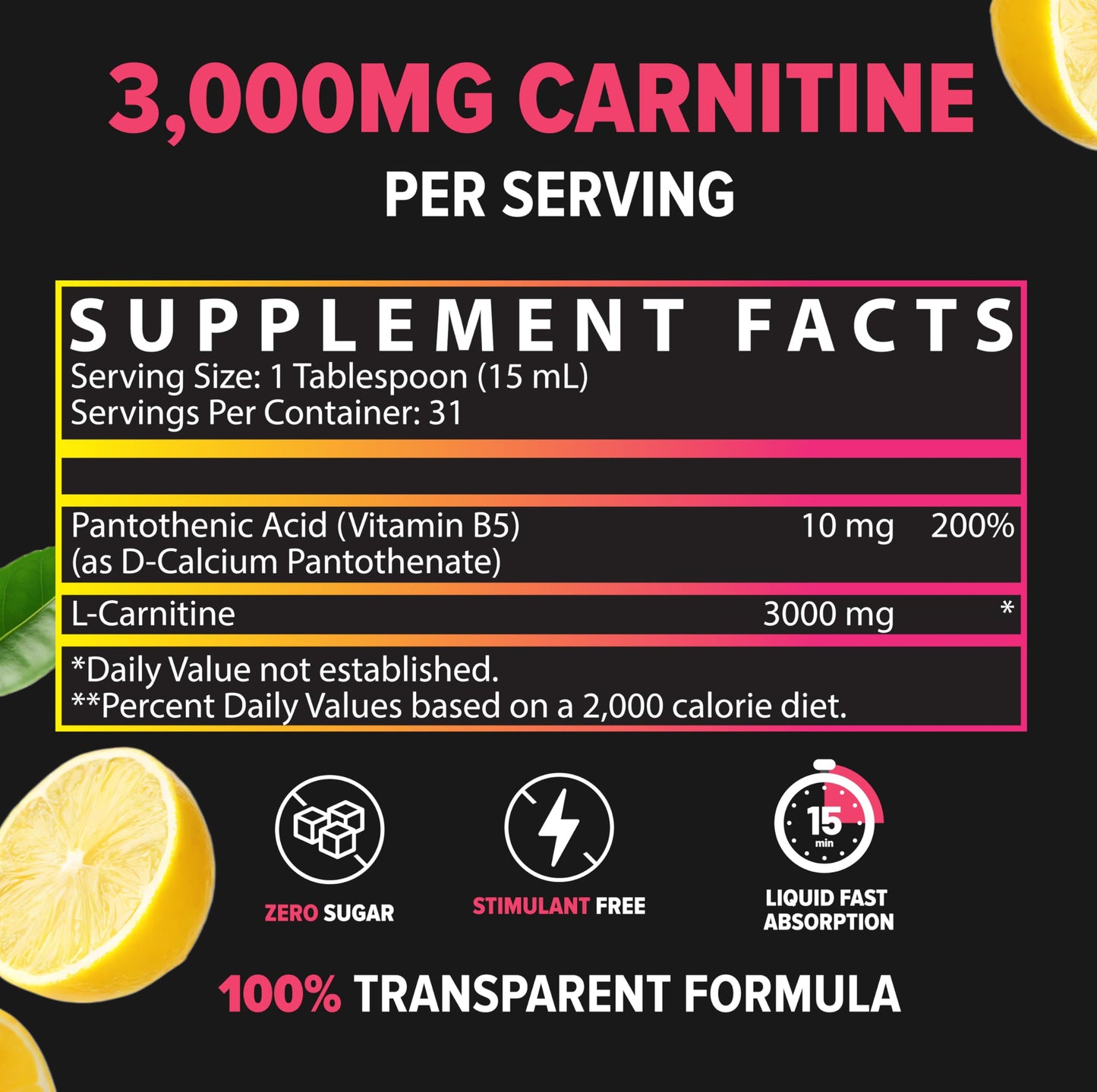 Nutrex Research L Carnitine 3000 - Clinically Dosed L-Carnitine Liquid for Energy, Metabolism & Muscle Recovery - Delicious Strawberry Watermelon - No Sugar, No Carbs, No Stimulants - 31 Servings