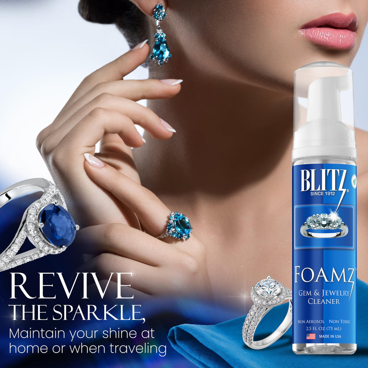Blitz Gem & Jewelry Cleaner Concentrate Refill for Ultrasonic Machines 8 oz