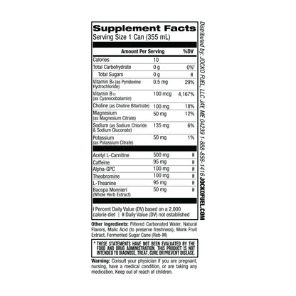 Jocko GO Energy Drink - KETO, Vitamin B12, Vitamin B6, Electrolytes, L Theanine
