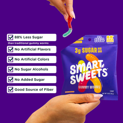 SmartSweets Sweet Fish, Low Sugar Gummy Candy (3g), Low Calorie (130), Gluten-Free -1.8oz (Pack of 12) Packaging may vary