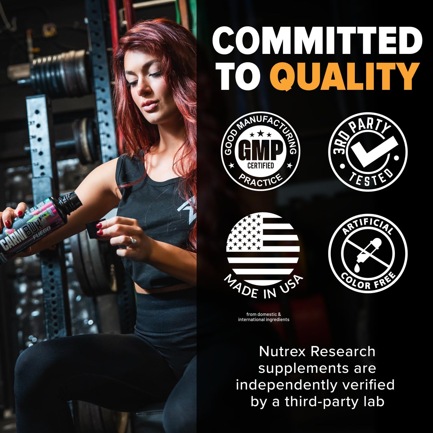 Nutrex Research Carniburn Liquid L Carnitine 3000mg – Thermogenic Liquid Fat Burner for Men & Women with MitoBurn, InnoSlim, GBBGO - Stimulant Free Metabolism Booster - Strawberry Watermelon 31 SV