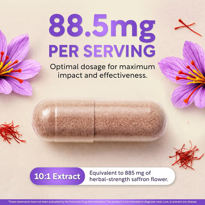 Saffron Supplements for Women 88.5mg Mood | Focus | Vision | Energy Support