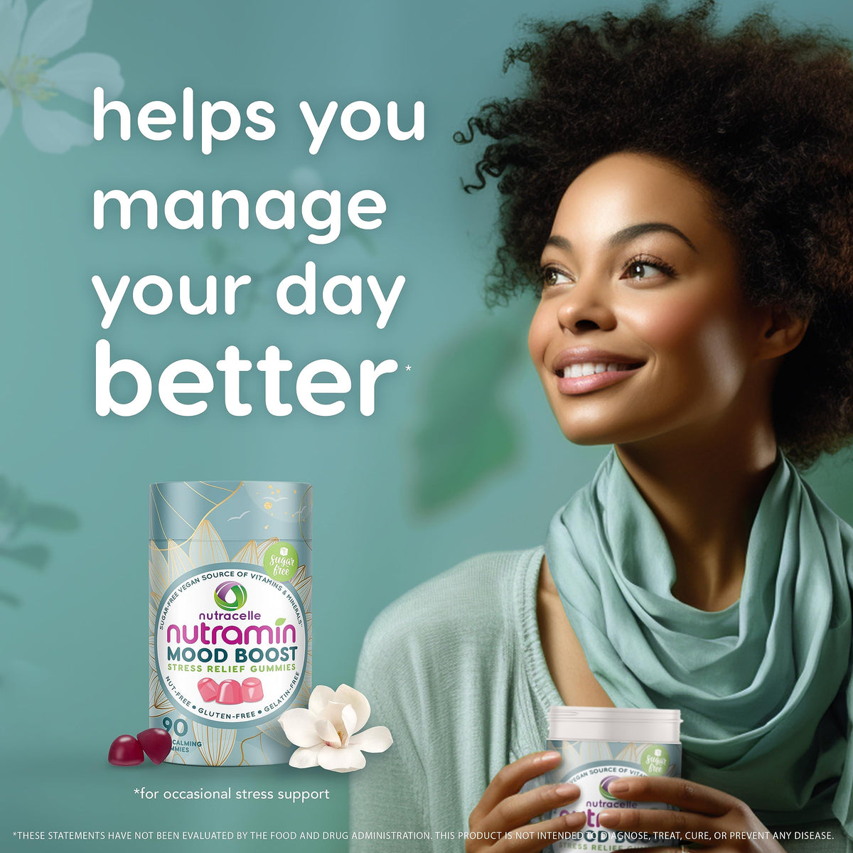 Nutracelle NUTRAMIN Mood Boost Multivitamin Gummy - Delicious & Yummy Anti-Stress