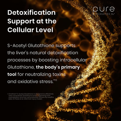 Pure Therapro Rx S-Acetyl Glutathione Gold, Extra-Strength | Patented Acetylated Form of Glutathione (EMOTHION) from Italy | Pharmaceutical Grade | Zero Fillers (60 Capsules (300mg))