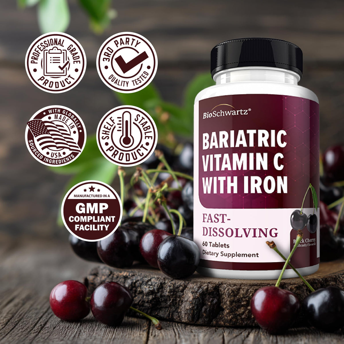 Bariatric D3 K2 Dissolvable Tablets - 90 Cherry-Strawberry Tablets