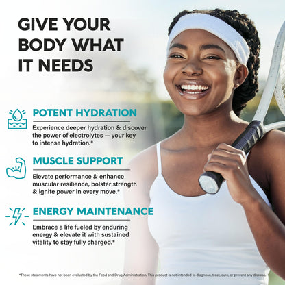 Electrolytes - Electrolyte Tablets with Magnesium, Sodium, Potassium, Chloride, Vitamins D3 & B6, Kelp Powder - Salt Pills - Lab Tested - Oral Tablets as Capsules - Vegan & Keto Friendly - 120 Tabs