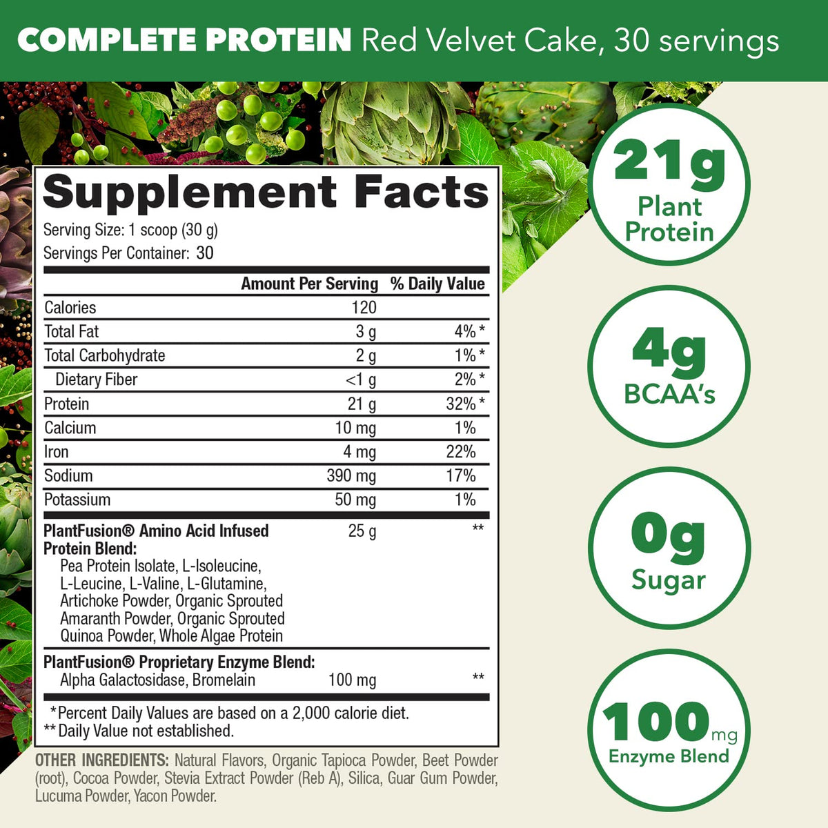 PlantFusion Complete Vegan Protein Powder - Plant Based Protein Powder With BCAAs