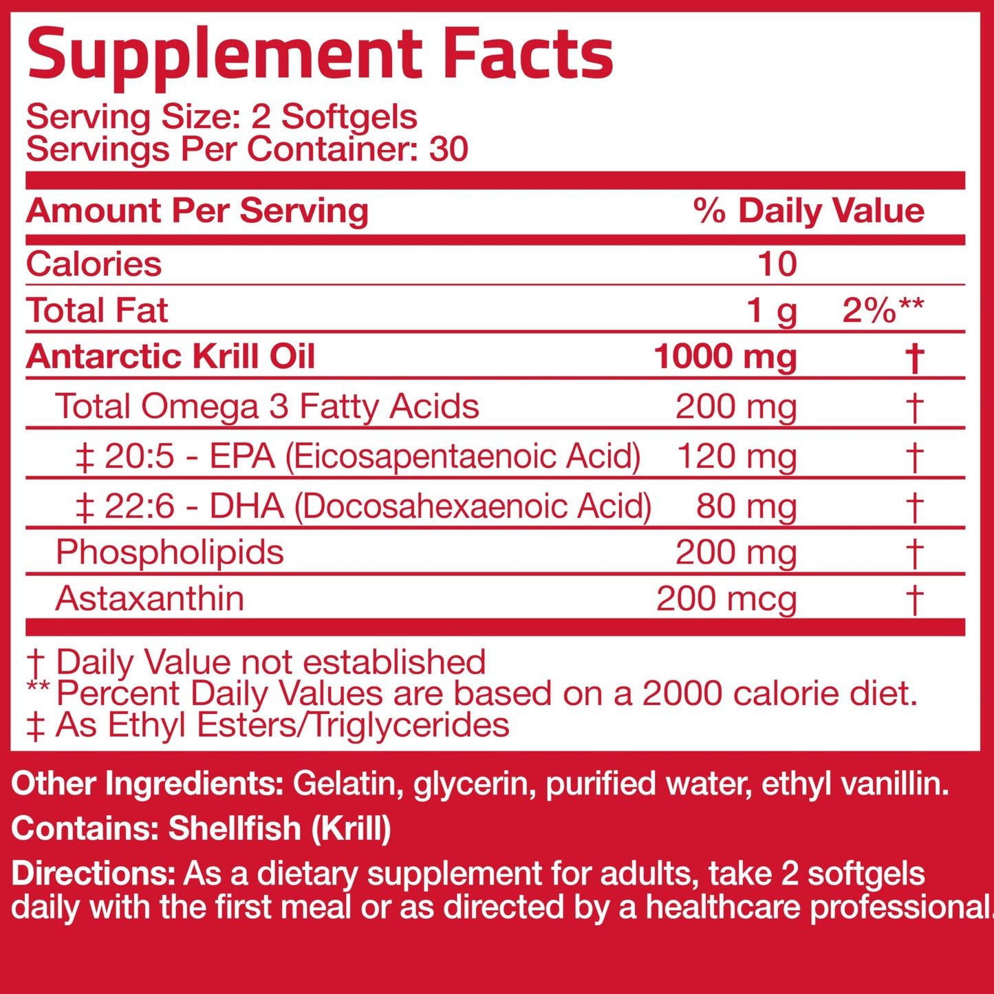 Bronson Antarctic Krill Oil 1000 mg with Omega-3s, 120 Softgels | Heavy Metal Tested, with EPA, DHA, Astaxanthin and Phospholipids, Non-GMO, Gluten Free, Soy Free