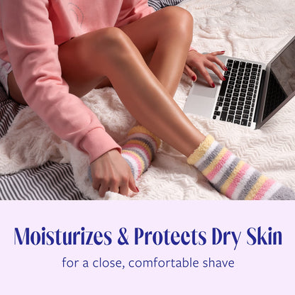 Skintimate Skin Therapy Moisturizing Shave Gel for Women Dry Skin with Lanolin and Olive
