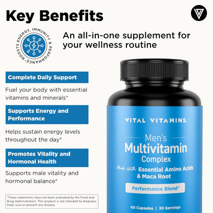 Vital Vitamins Women's Multivitamin Complex + Men's Multivitamin Complex