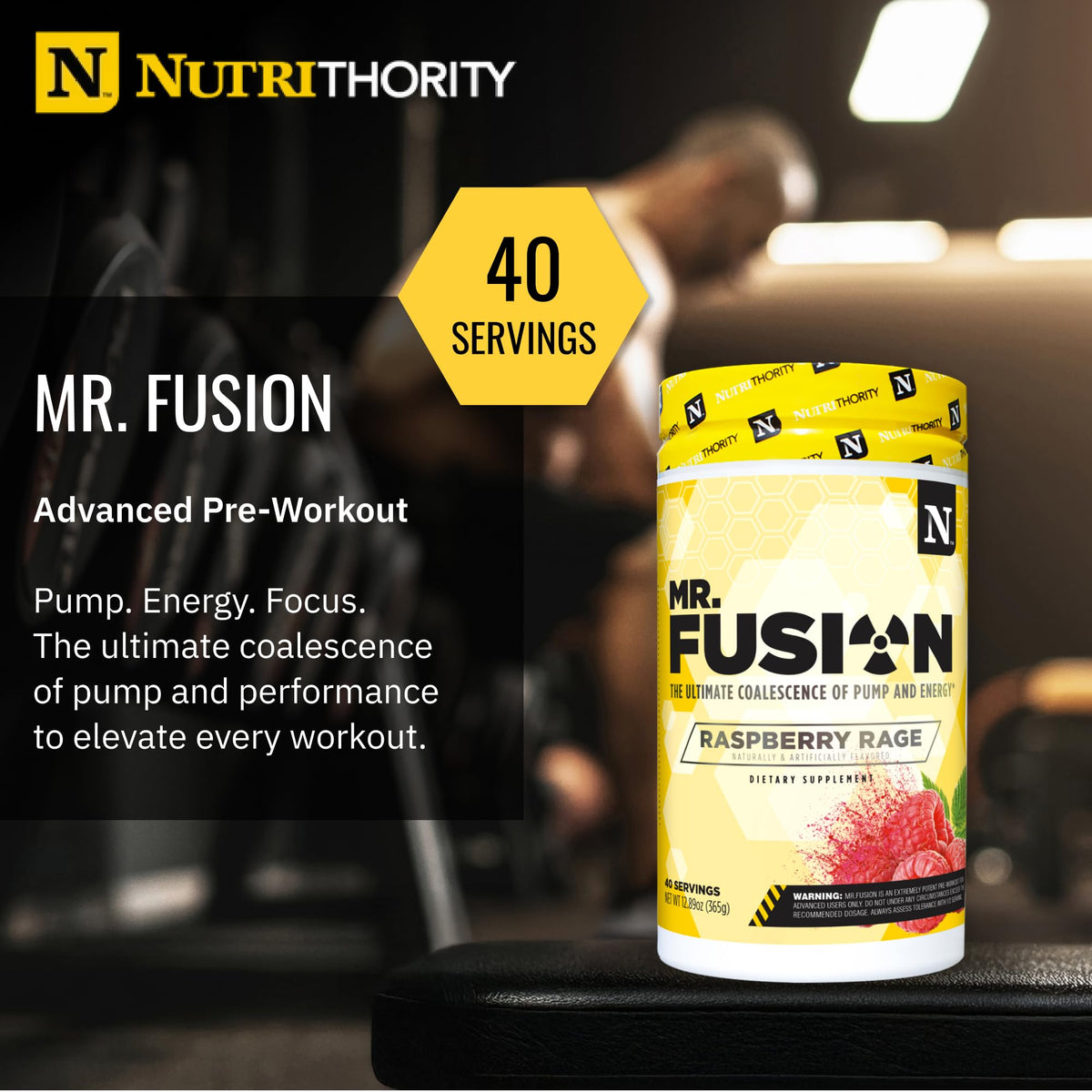 Nutrithority - Mr. Fusion Pump Pre Workout Powder (Pineapple Punch)