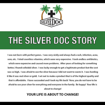 32 oz Total, Silver Doc Silver Hydrosol Mineral Supplement, Natural Alternative and Immune Support, Positively Charged 99% Bio-Available Colloidal Molecules Seek Out Unwanted Visitors