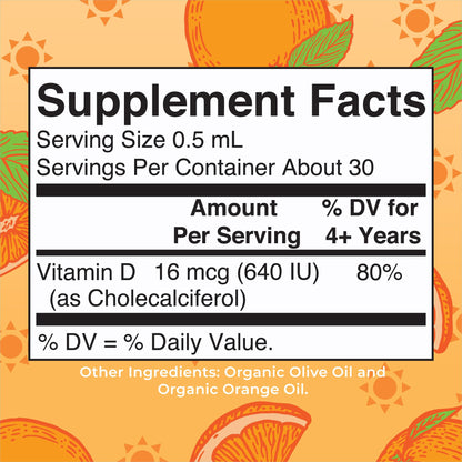 MARYRUTH'S Vitamin D3 Liquid Drops | Megadose 4000 IU | USDA Organic Liquid Vitamin D Spray for Adults & Kids | Immune Support & Bone Health | Vegan | Gluten Free | Non-GMO | 30 Servings