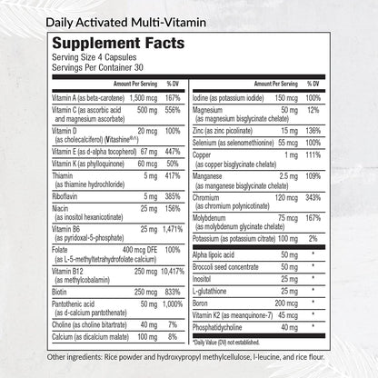 Equilife - Activated B Complex (60 ct.), Full Spectrum Magnesium (180 ct.), Daily Activated Multi-Vitamin (30 Servings)