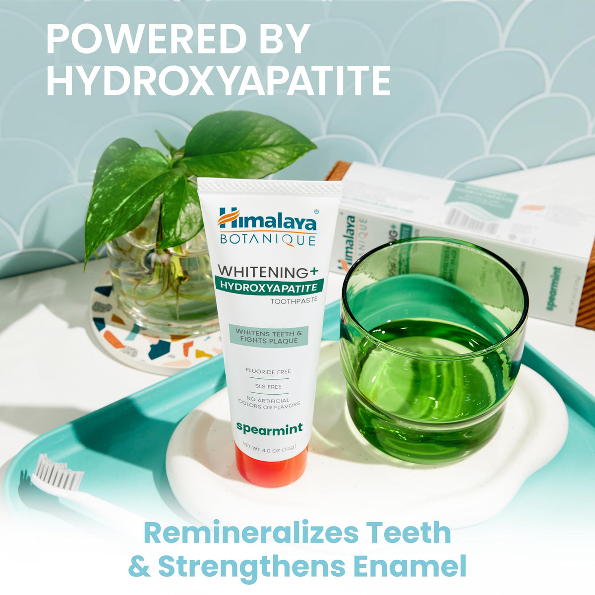 Himalaya Botanique Whitening+ Nano Hydroxyapatite Toothpaste, Mint, 4 oz