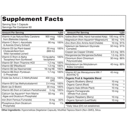 NATURELO One Daily Multivitamin for Women w/Vitamin B12, 120 Ct, Energy Support, Whole Food Daily Women Multivitamin Supplement, Nourish Hair/Skin/Nail, Non-GMO, No Soy, Gluten Free, 4 Month Supply