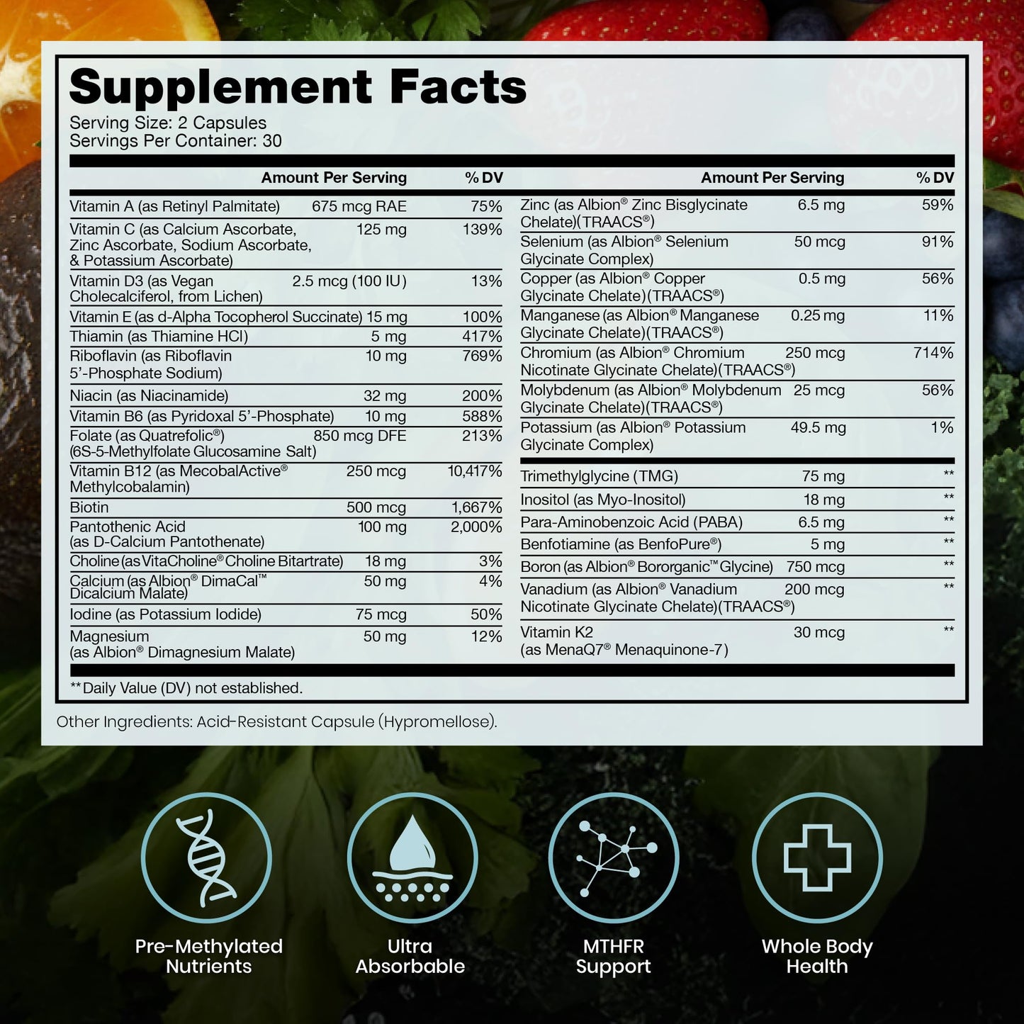 Pure Therapro Rx Methylated Multivitamin for Men and Women | Made in USA | Methyl Multi Without Iron Methyl B12 & Methylfolate | 240 Capsules, 4-Month Supply