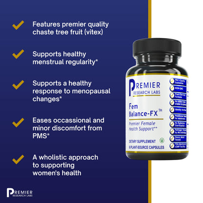 Premier Research Labs Fem Balance-FX - Supports Menstrual Cycles & Regularity - with Chaste Tree Fruit