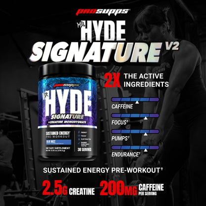 ProSupps Mr. Hyde Signature Pre Workout Powder with Creatine, Beta Alanine & Caffeine - Performance, Energy & Endurance - Clean Fitness & Gym Supplements for Men & Women (Blue Razz, 30 Servings)