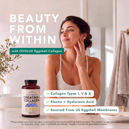 AMANDEAN Creatine + Collagen Bundle - CON-CRET Creatine HCl Capsules & Creatine, Collagen and MSM Stack, Strength and Recovery Support