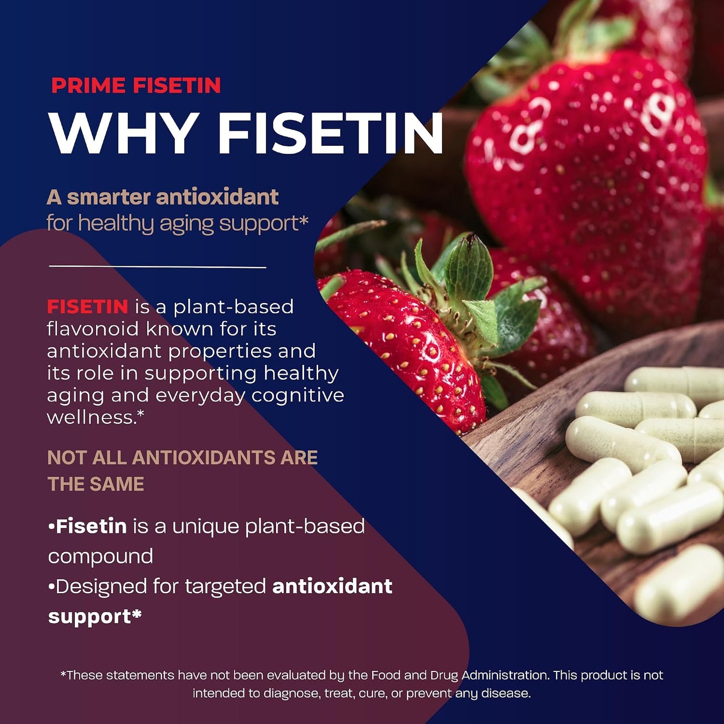 BONE SCIENCE Prime Fisetin 98% Plant-Based Flavonoid Supplement with Chamomile Extract, Trans-Pterostilbene, Phosphatidylcholine, and BioPerine