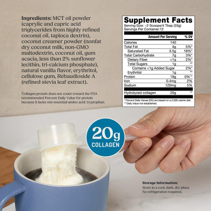 Bulletproof Unflavored Collagen Peptides Powder, 20g Grass-Fed Collagen Protein and Amino Acids for Skin, Bones and Joints, 17.6 Ounces