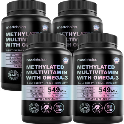 MEDCHOICE Complete 29-in-1 Methylated Multivitamin with Omega-3, 70ct
