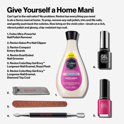 Cutex Gel Nail Polish Remover, Ultra-Powerful & Removes Glitter and Dark Colored Paints