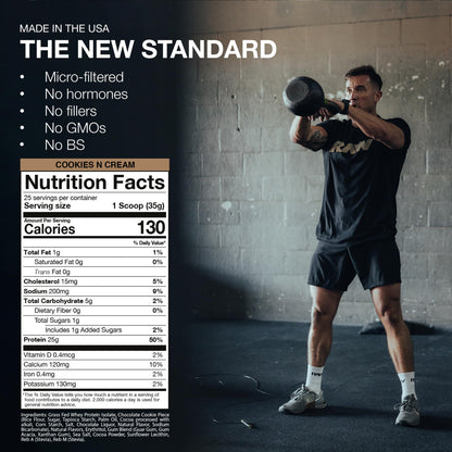 RAW Whey Isolate Protein Powder, Dark Chocolate - 100% Grass-Fed Sports Nutrition Whey Protein Powder for Muscle Growth & Recovery - Low-Fat, Low Carb, Naturally Flavored & Sweetened - 25 Servings