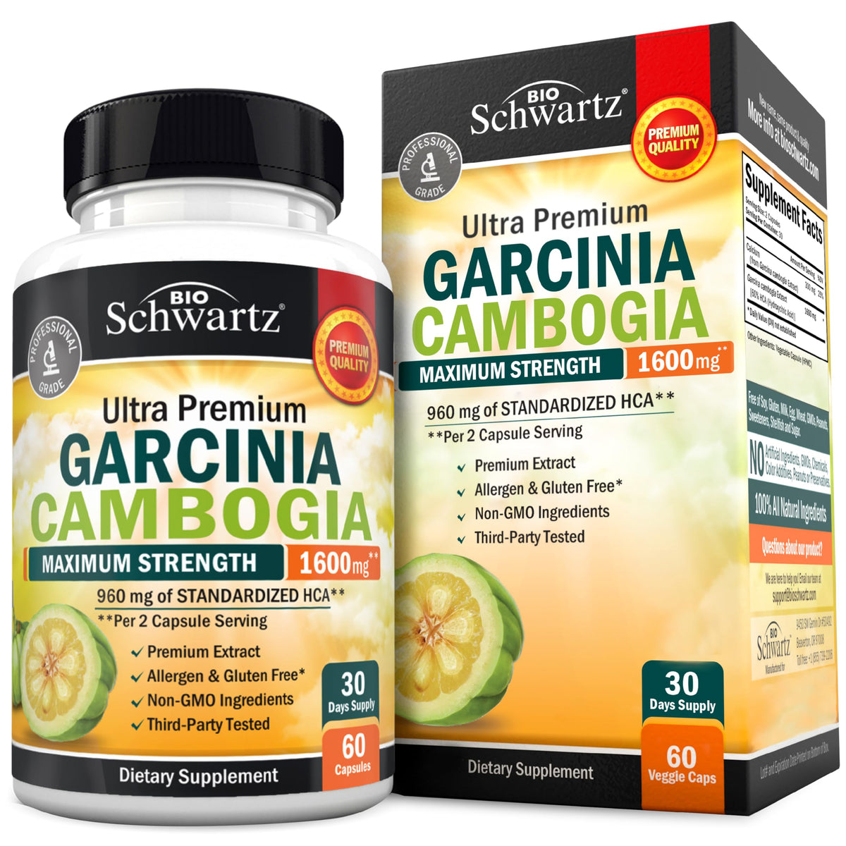 Garcinia Cambogia Weight Loss Pills with 1500mg HCA Pure Extract, 90ct