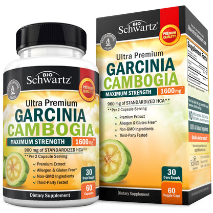 Garcinia Cambogia Weight Loss Pills with 1500mg HCA Pure Extract, 90ct